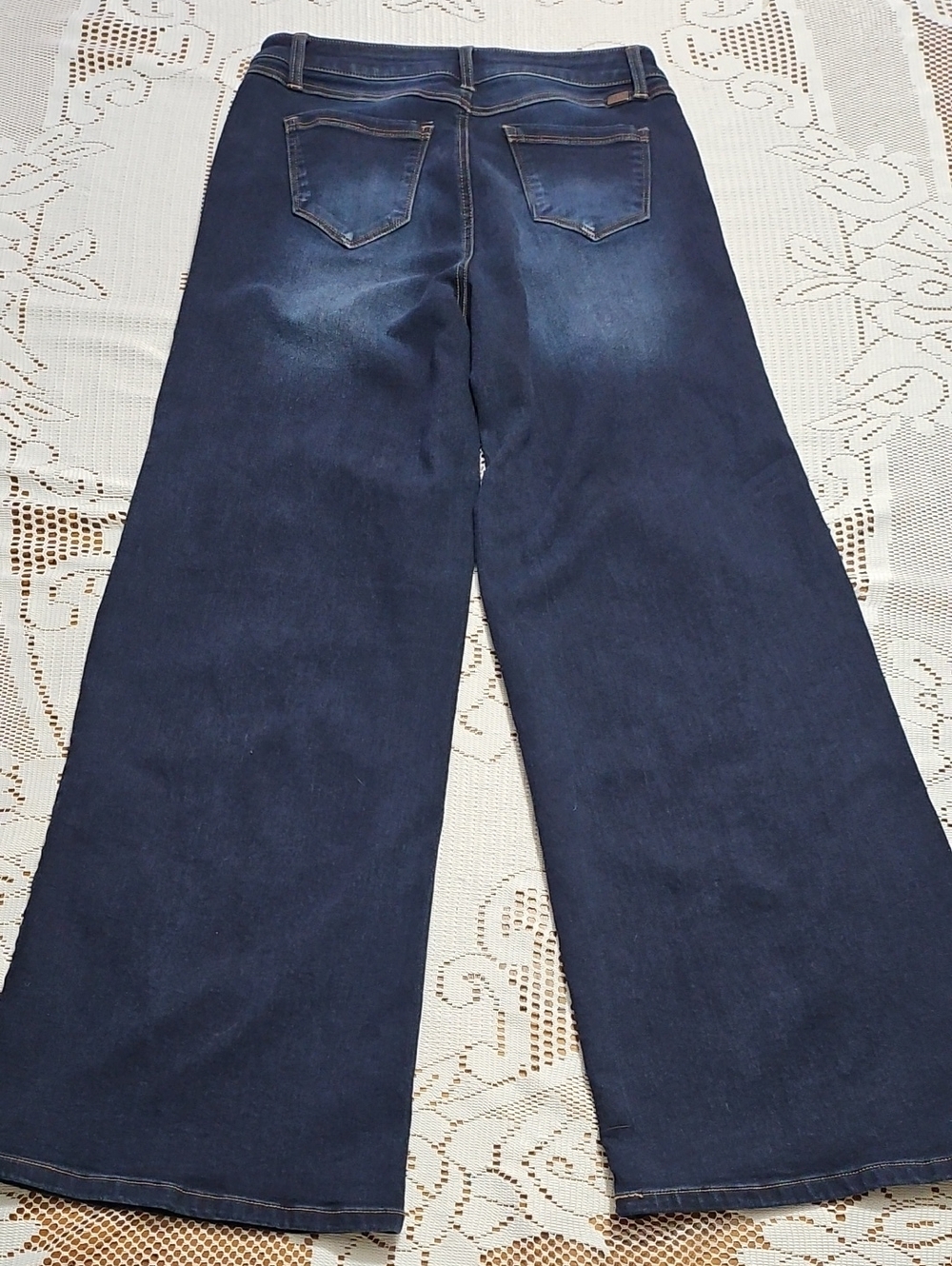 1822 Denim Women's Dark Indigo Wide-Leg Jeans Size 8 - Picture 2 of 10